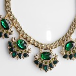 Shah Emerald Crown Embellished Statement Necklace